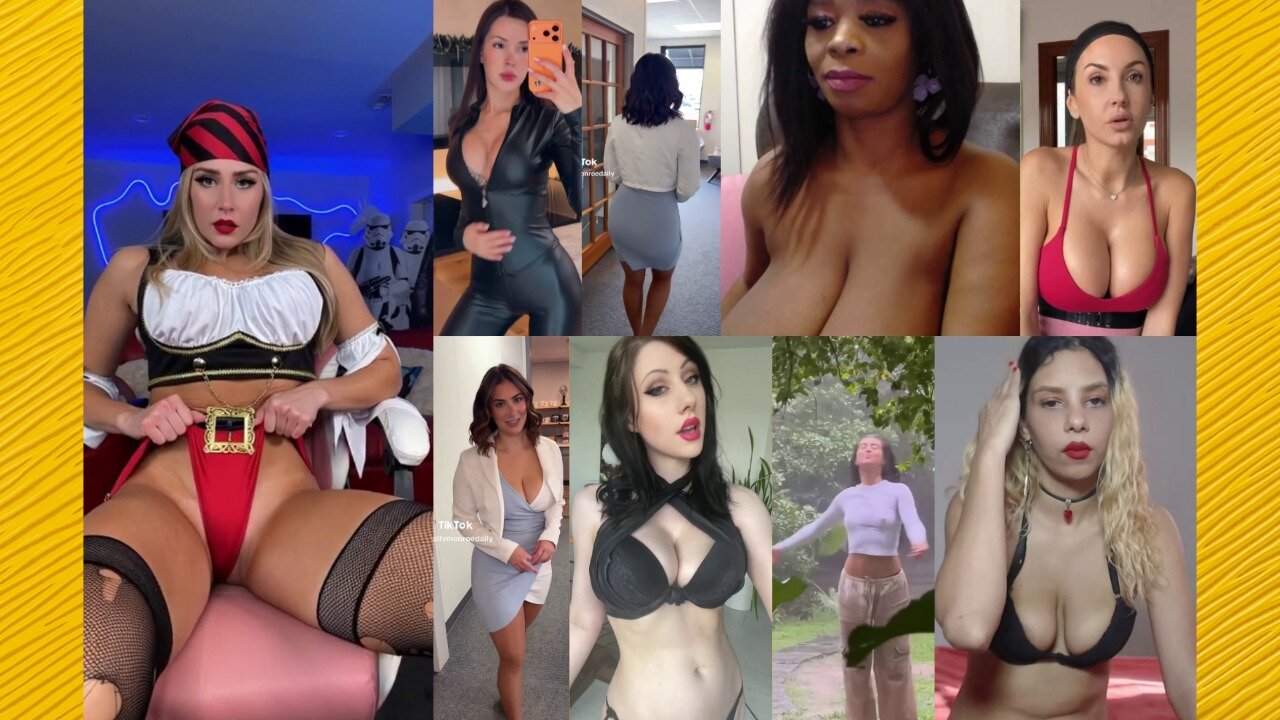 Huge Boobs / No Bra / Hard Nipples 91 - Big bank tiktok challenge ❤️‍ClipchampGirls 2025