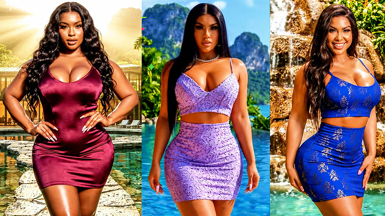 Woman Curvy Fashion Models Paradise 👗 AI Trends • Womens Style • Viral Outfits • Luxury Fashion
