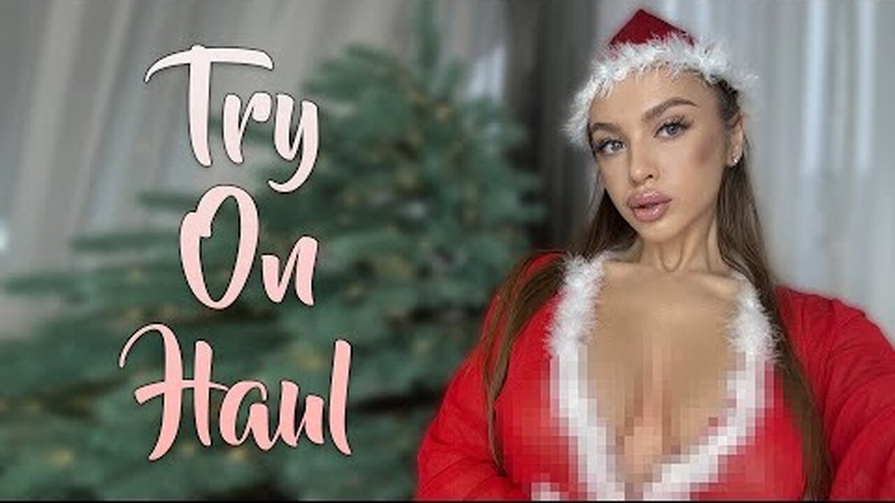 โจ4K Trying on a festive transparent red robe | Transparent 2024 Rapunzel Try-Onโจ
