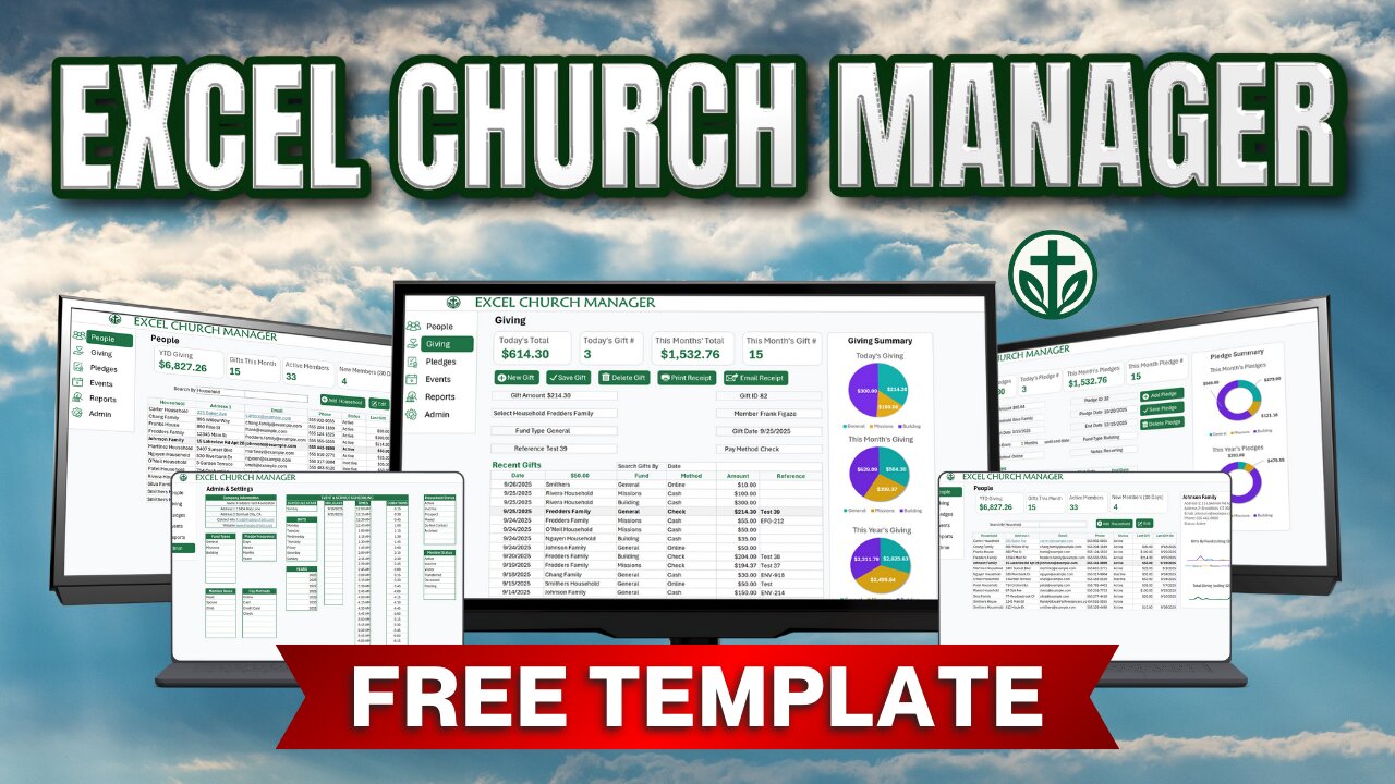 Church Management System in Excel โ Free Template + Full Training