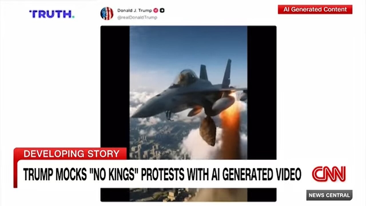 Trump mocks ‘No Kings’ rallies in vulgar social media post