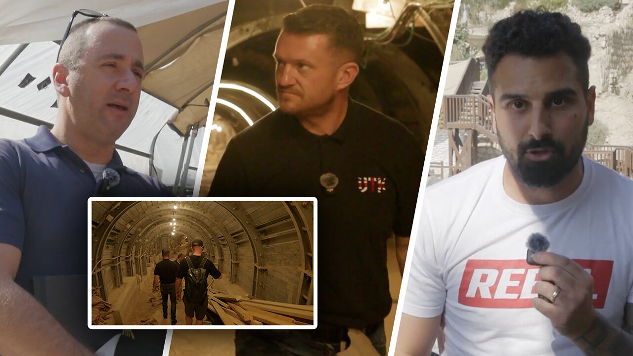 Tommy Robinson tours Jerusalems historic City of David