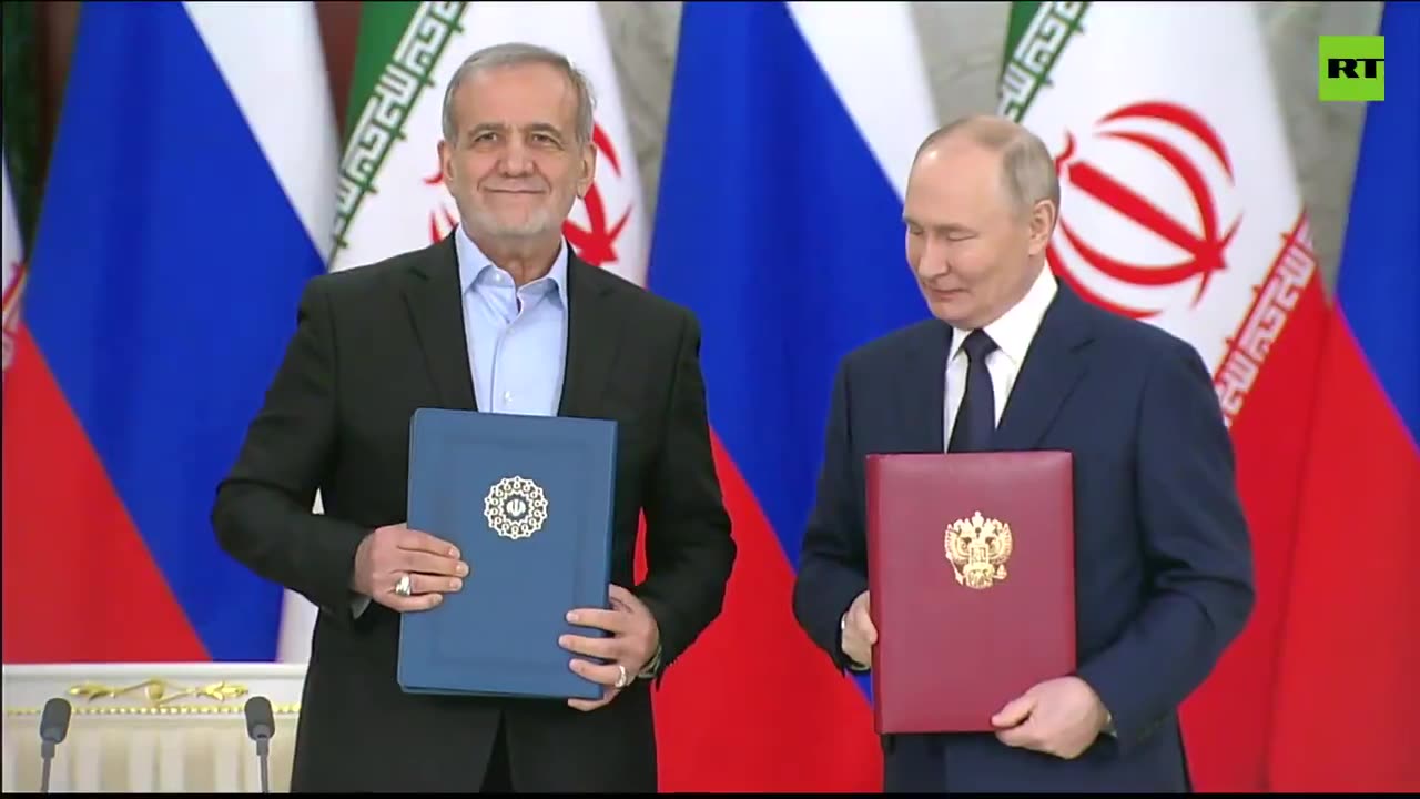 17.01.2025 Putin and Irans Pezeshkian sign HISTORIC strategic cooperation treaty