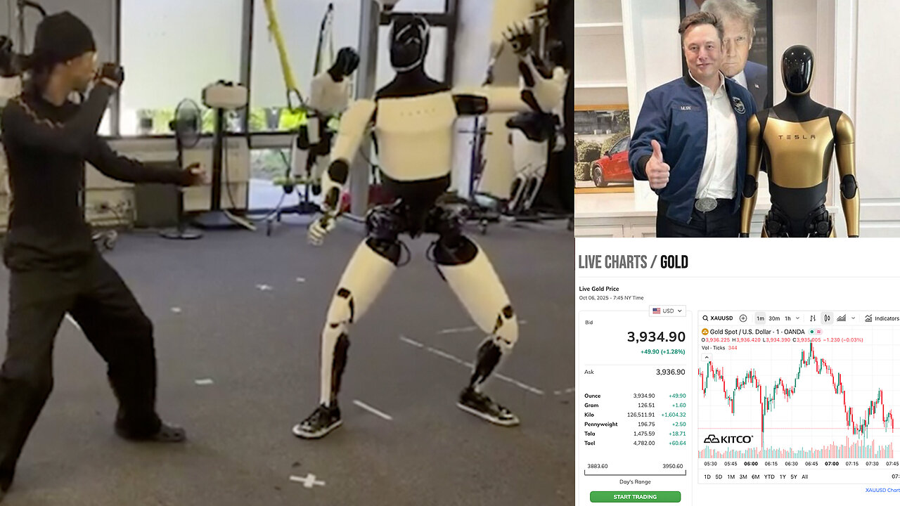 Great Reset | Great Reset Imminent? Tesla Optimus learning Kung Fu. - Elon Musk (Oct. 4th 2025) + Humanoid Robots to Outnumber Humans? + China to Launch 4 New Gold Hubs In Preparation for Global Reset? $3,959.20 Gold?