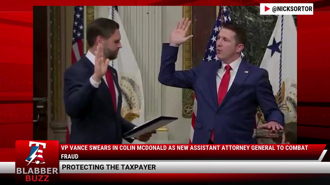 VP Vance Swears In Colin McDonald As New Assistant Attorney General To Combat Fraud