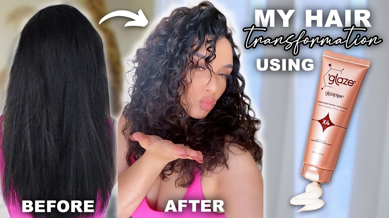 Curly Hair Routine: Repairing Heat Damage Using Glaze | Viktoria Kay | KYZ HUB