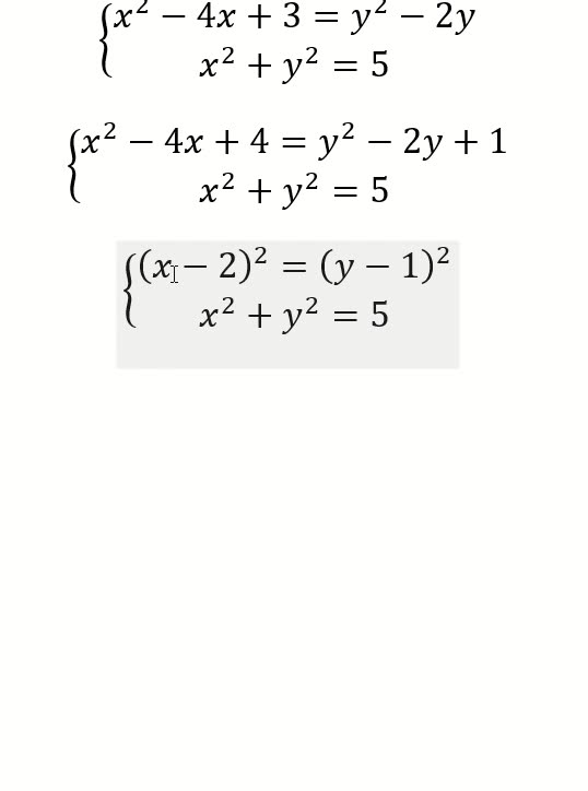 Toán 9: Giải hệ phương trình { (x^2+2y+3=y^2+4x@x^2+y^2=5)