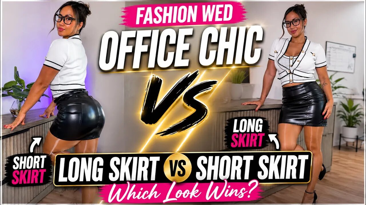 Office Chic Style Battle: Long vs. Short Skirt with Pantyhose | Atq Official