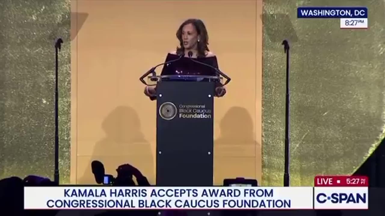 Kamala Harris: we are witnessing a president who has lined his own pockets