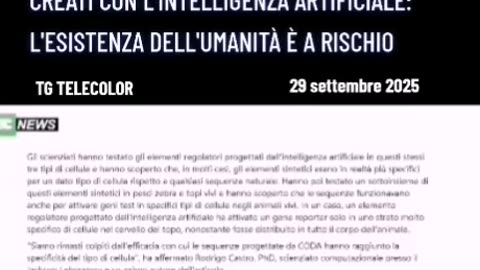 🚨 UN PERICOLO REALE – L’Intelligenza Artificiale ha creato nuovi patogeni 🚨