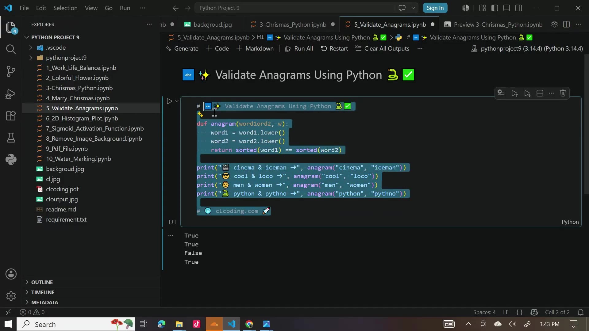 Validate Anagrams Using Python 🐍✅ | Easy Python Project for Beginners