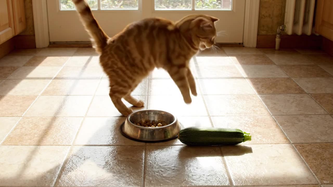Cat remarkably startled by harmless object 2026