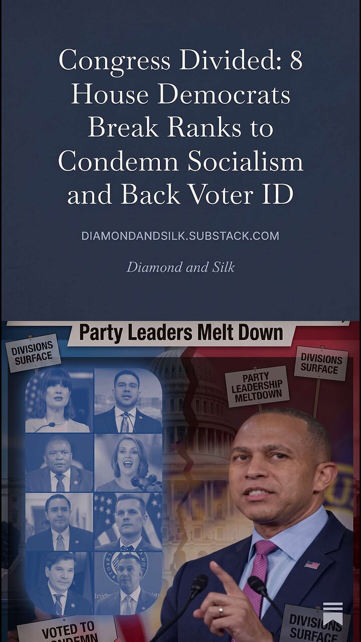 ๐จ DEMOCRAT MELTDOWN: 8 House Dems Break Ranks to Condemn Socialism! thumbnail