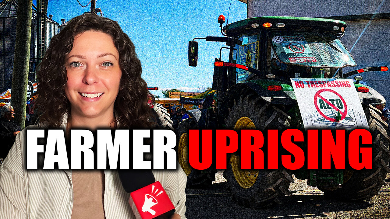 Farmers roll out their tractors to protest Liberals' high-speed rail project thumbnail