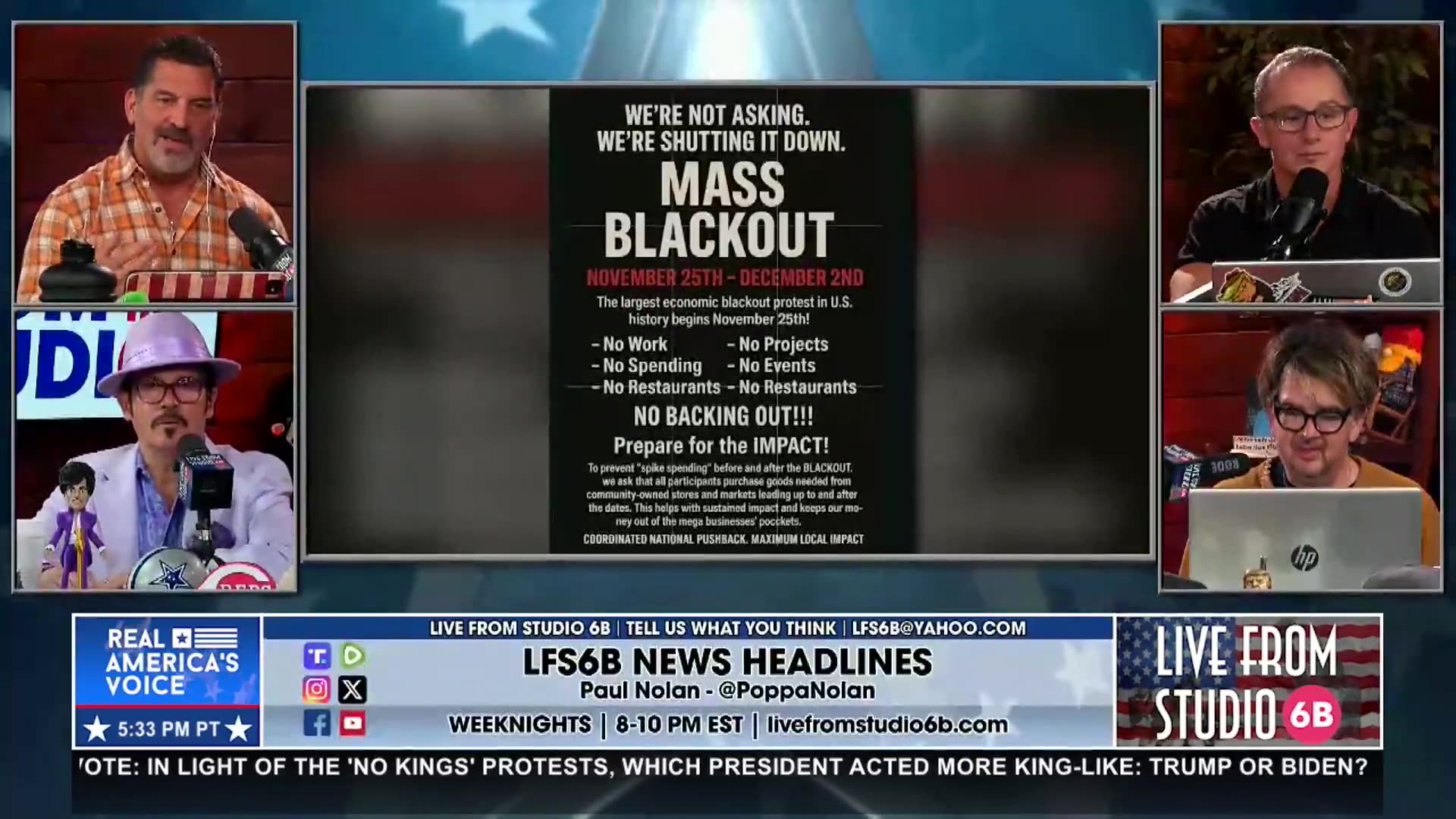 ROSIE O’DONNELL PROMOTING A MASS BLACKOUT