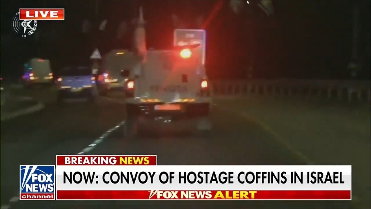 Convoy Of Israeli Hostage Coffins Escorted By IDF
