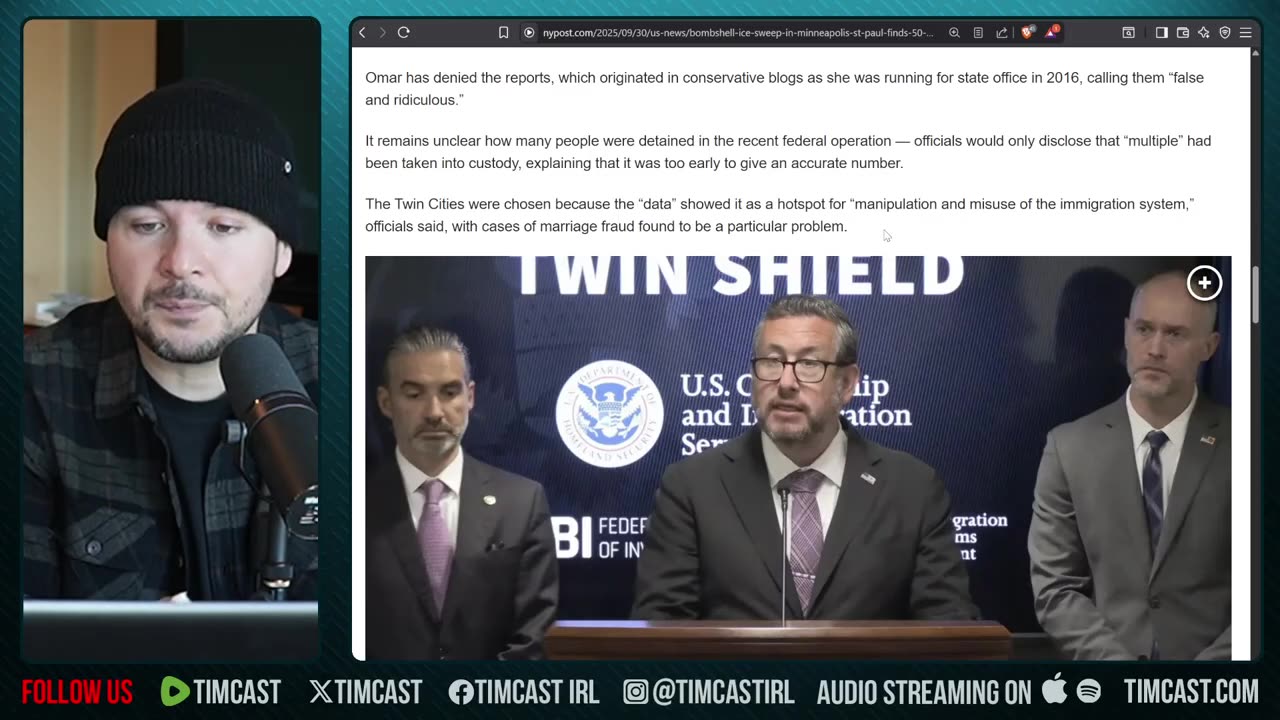 DHS Targeting Ilhan Omar, Feds Find 50% Of Migrants In MN Committed FRAUD | Tim Pool