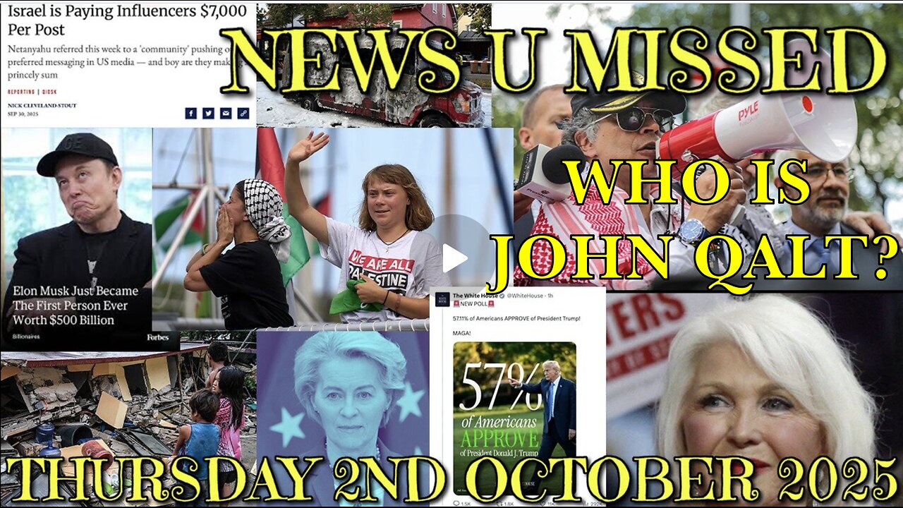 NEWS U MISSED WITH PAUL BROOKER 2ND OCTOBER 2025. WHO IS JOHN QALT?