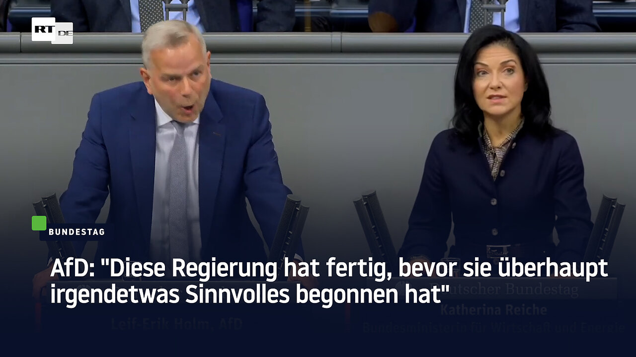 AfD: Diese Regierung hat fertig, bevor sie überhaupt irgendetwas Sinnvolles begonnen hat