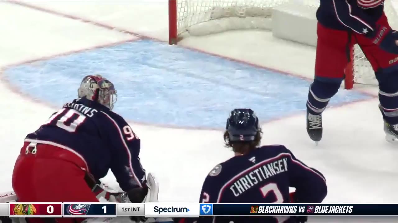 NHL - Elvis Merzlikins would make a good center-fielder! โพ๏ธ๐