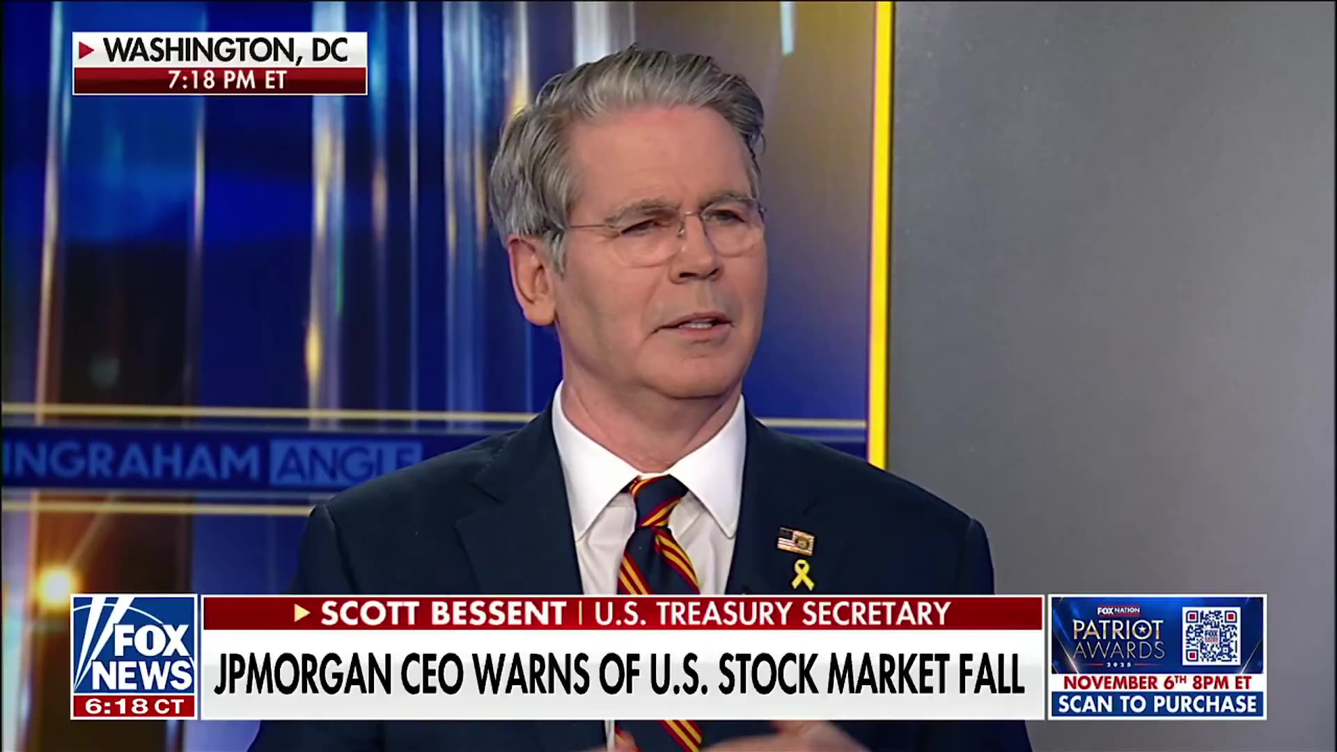 Sec Scott Bessent FIRES BACK at JPMorgan CEOs claims the stock market may fall