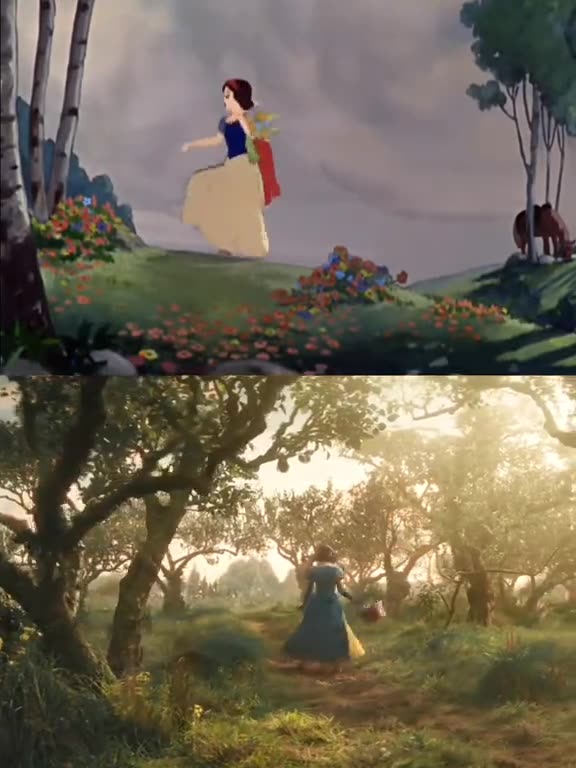 Animation vs live action Snow White