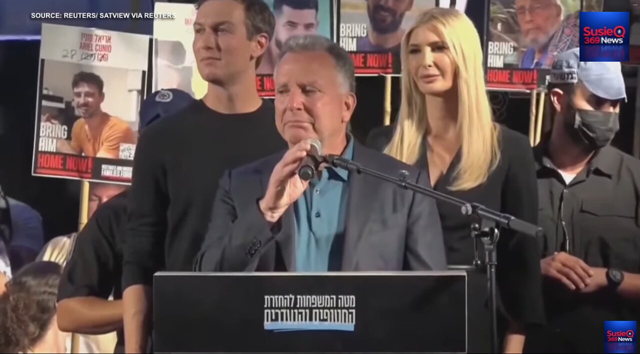 Trump’s special envoy to the Middle East Steve Witkoff addresses mass rally at Hostages Square