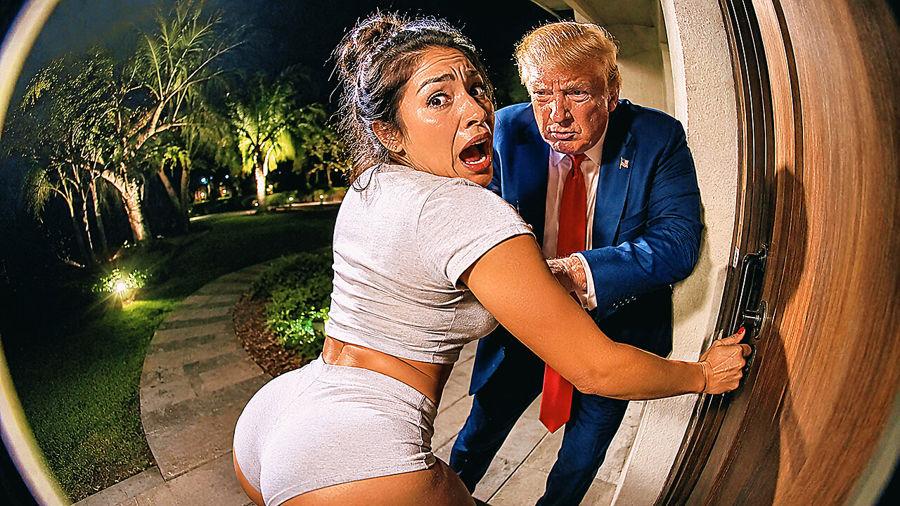 🗽 D-Trump -🇺🇸 Funny Girls Scarry Pranks Caught on Doorbell Camera! Viral Video - Curvy Girl Model