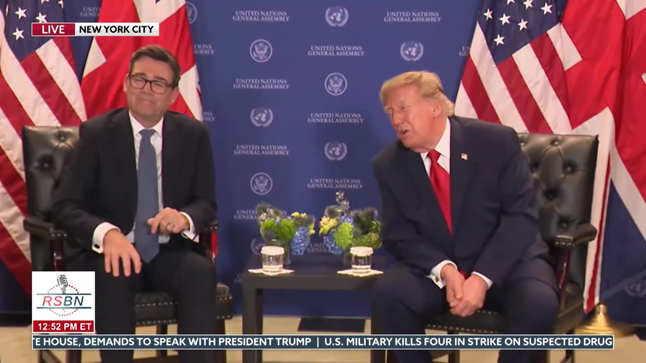 FULL EVENT: President Trump Holds Insightful meeting with Prime Minister Burnham of U.K. - 09/22/26 thumbnail