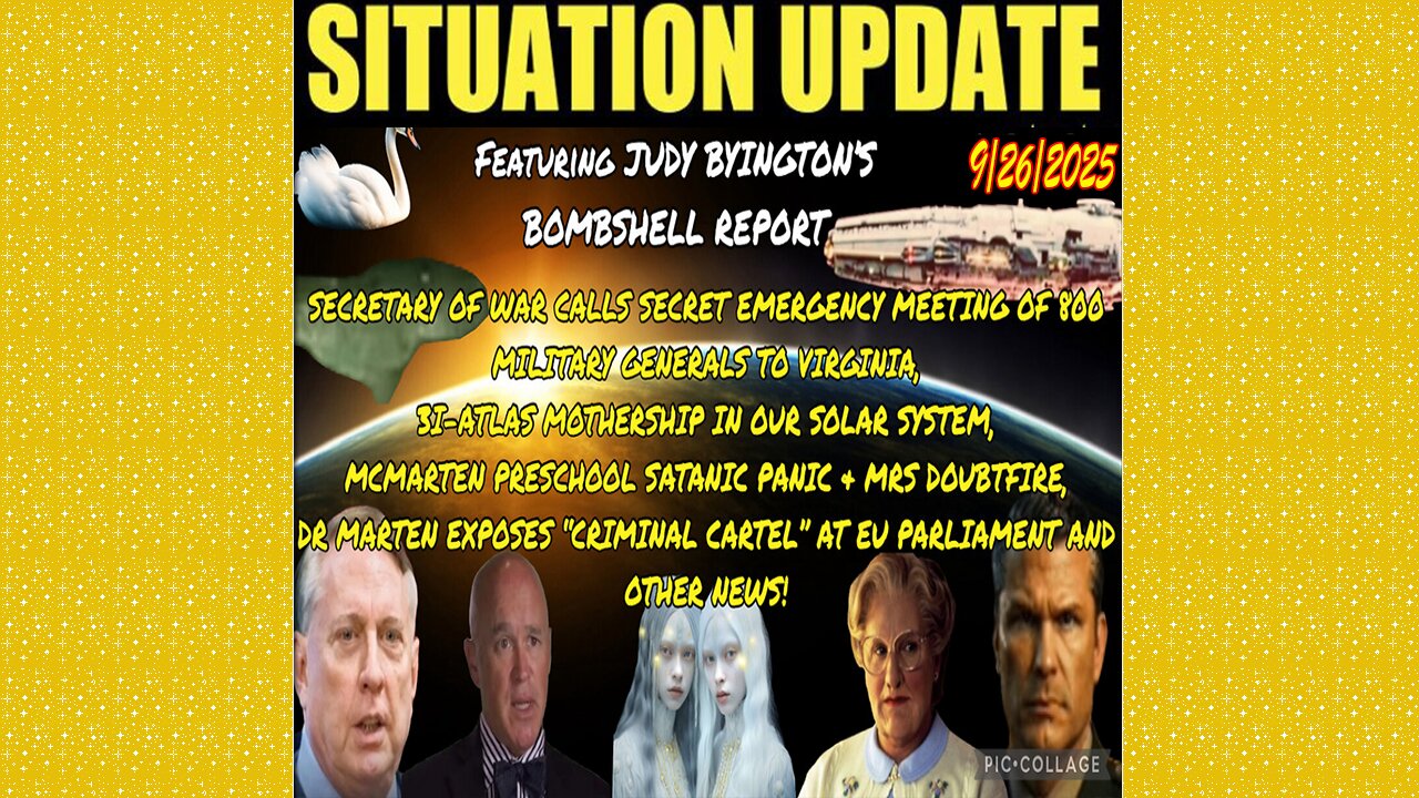 SITUATION UPDATE 9/26/25 - Judy Byingtons Bombshell Report! Criminal Cartel