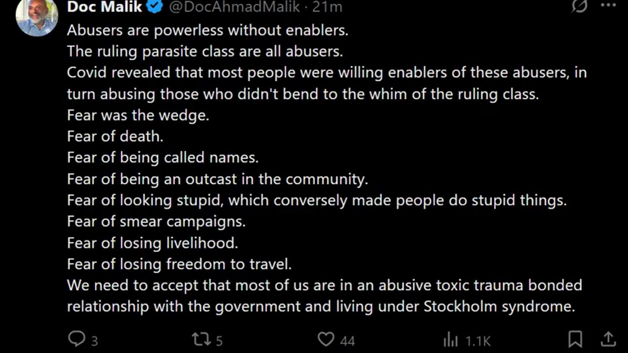 Living under Stockhom syndrome
