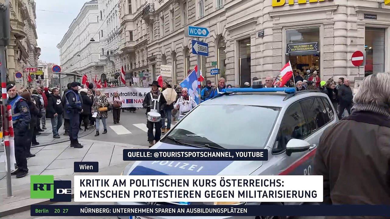 Ja zu Neutralität und Frieden: Protest in Wien gegen EU-Kriegskurs
