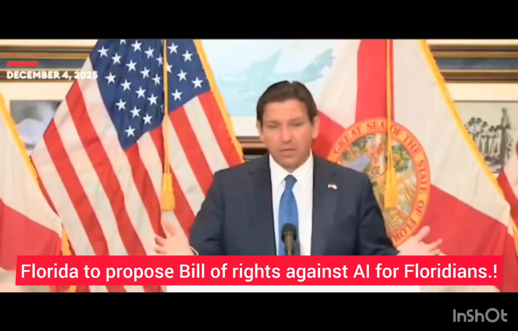 Florida Governor DeSantis proposes Bill of rights to Florida residents against AI as the first State