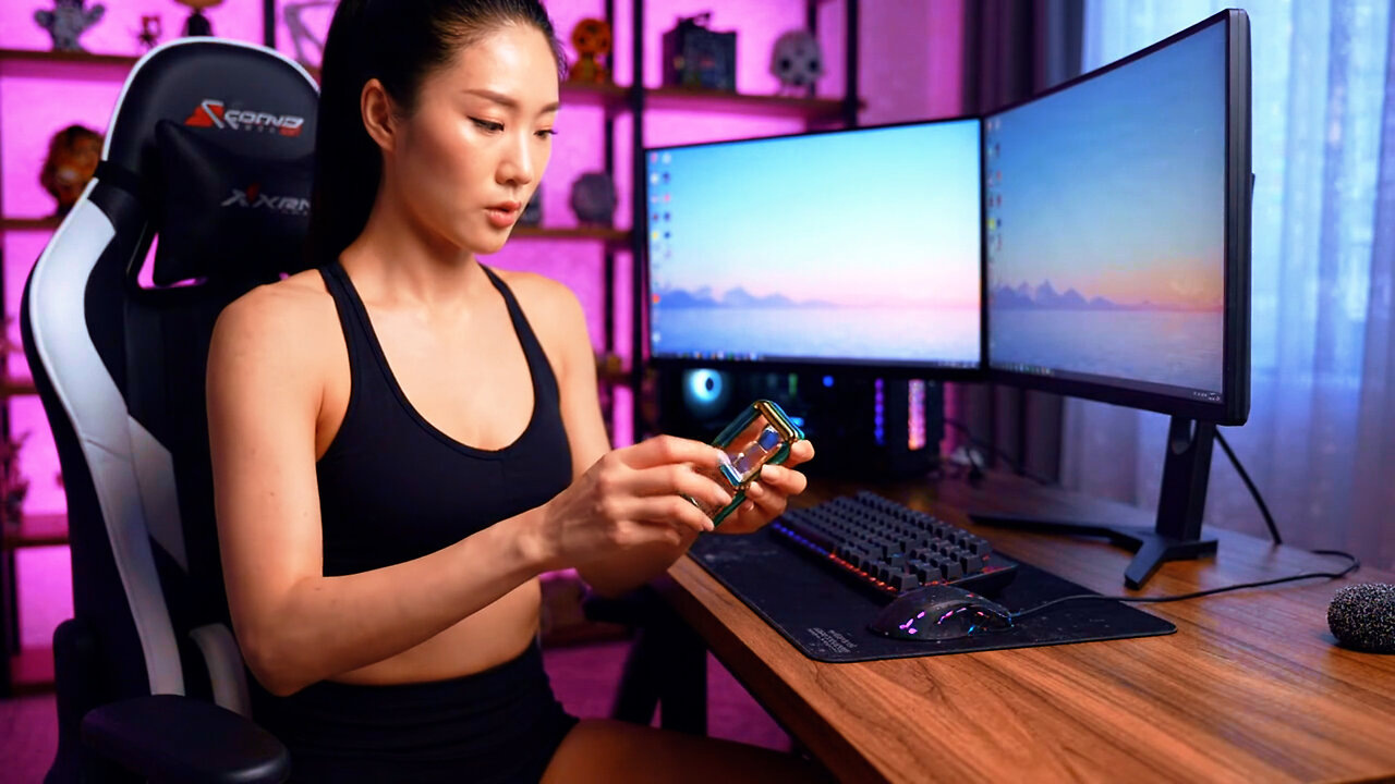 ASMR Girls - Curvy E-girl Gamer - Beauty Fitness Model - Viral AI Girl Aesthetic Bedroom