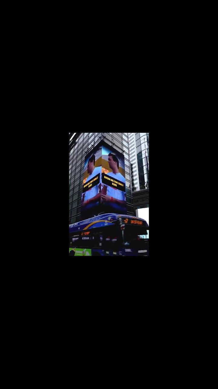 INCREDIBLE ❤️ Charlie Kirk is displayed in Times Square in New York City