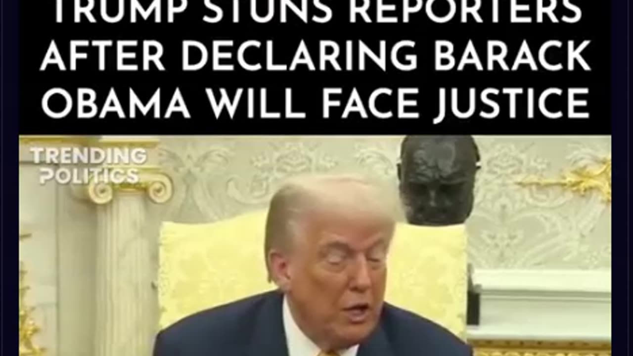 BREAKING⛔️TREASON! TRUMP STUNS REPORTERS AFTER DECLARING BARACK OBAMA WILL FACE JUSTICE