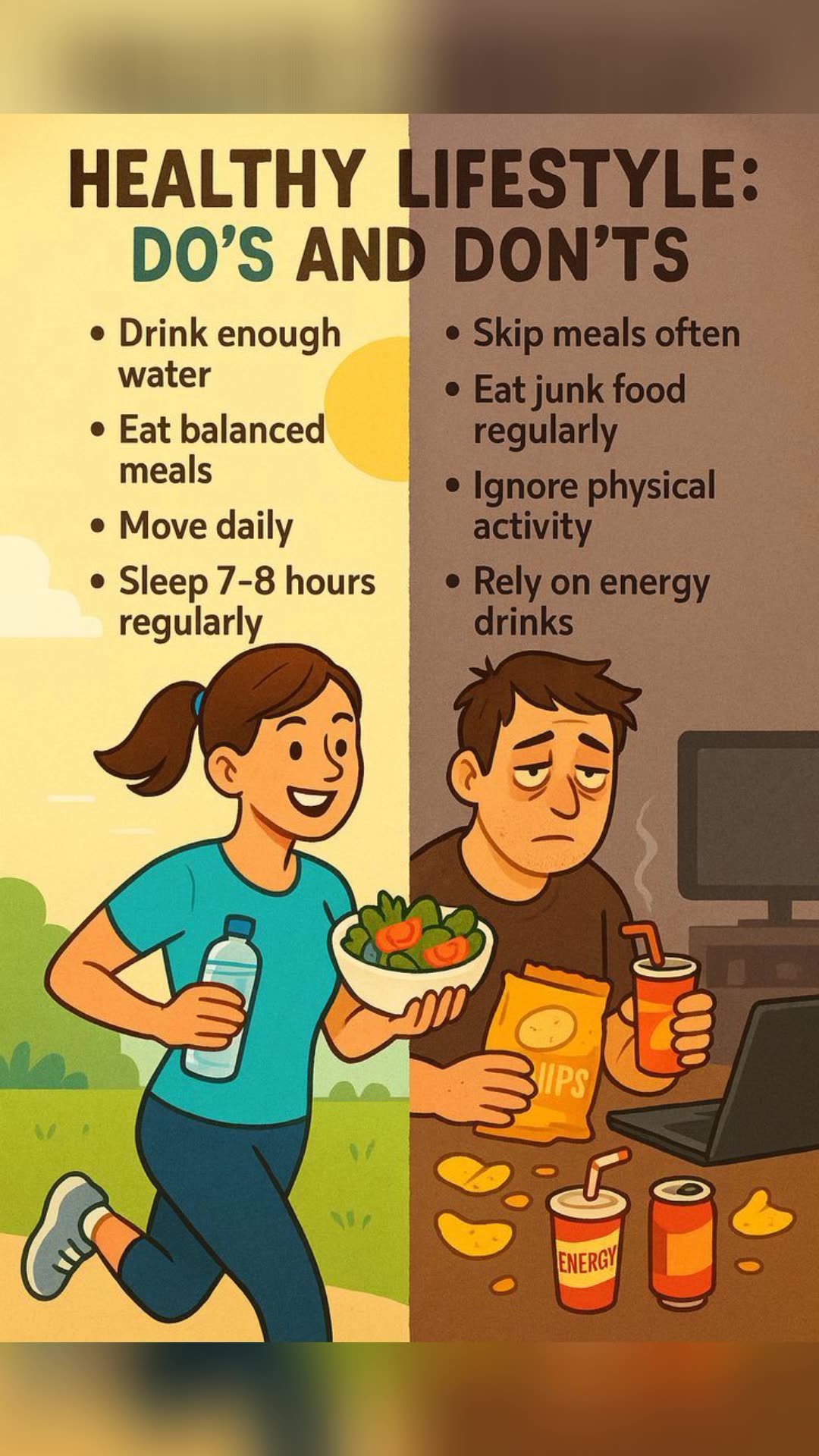 Healthy lifestyle dos and donts ! Must see 👁️