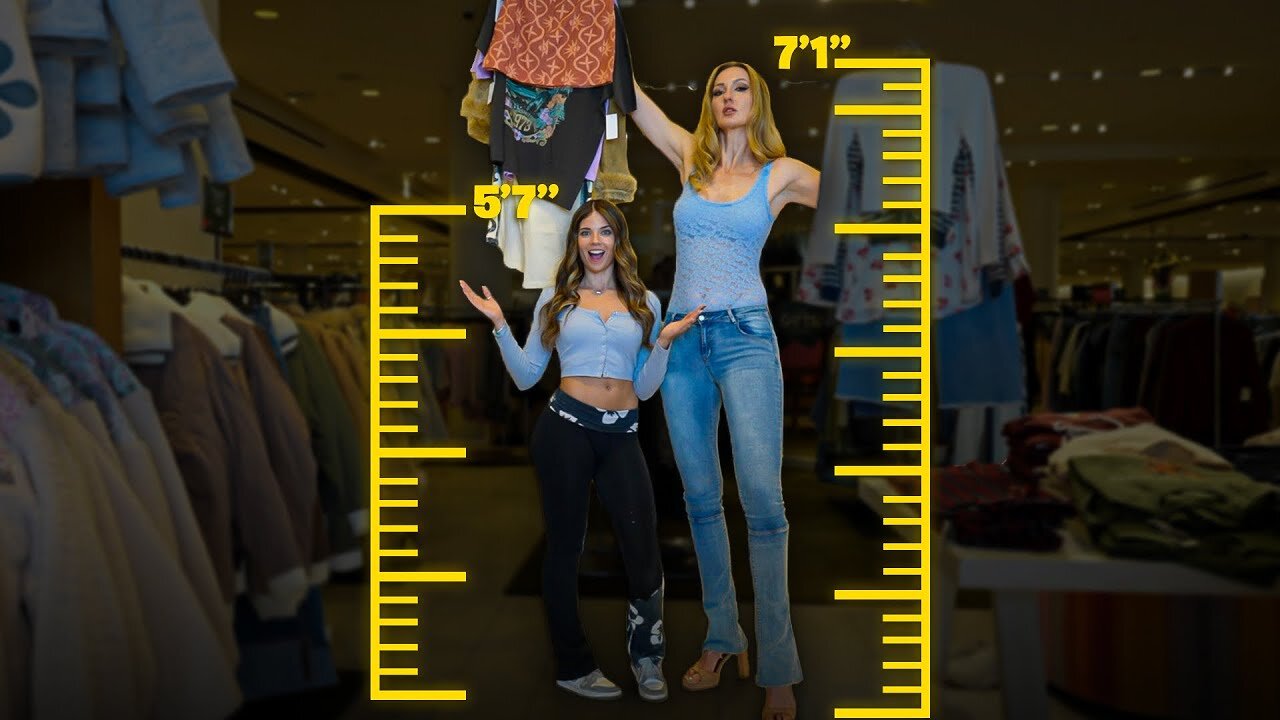 GUINNESS GLAMOUR! 📏 Victoria Xavier x Ekaterina Lisina: The Tallest Model Shopping Challenge