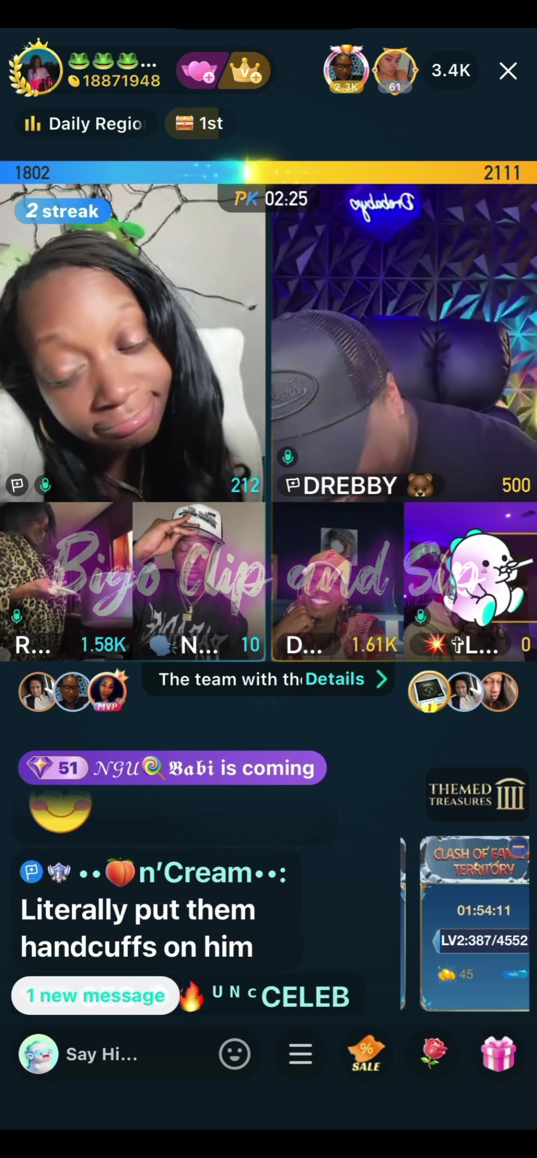 Team PK 21 Liyah NoCap DreBaby Supa LateNight Mocha 10/26/25 #bigoclipandsip