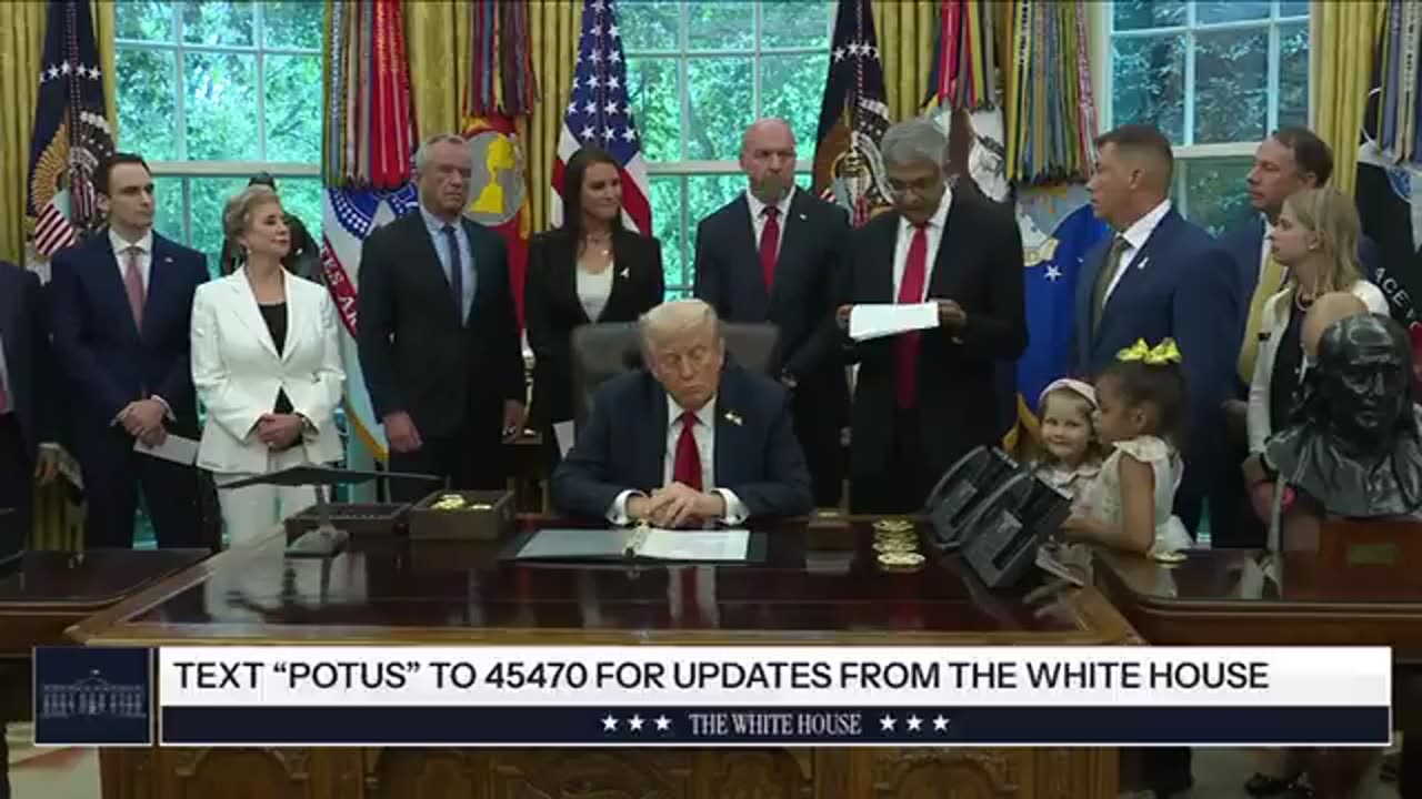 President Trump talking about AI and Med beds to help these children!