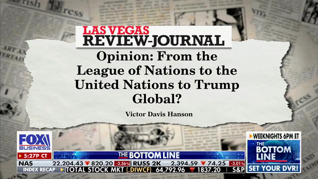 Victor Davis Hanson Says Trump Should Have A Serious Conversation About The UNs Place In America