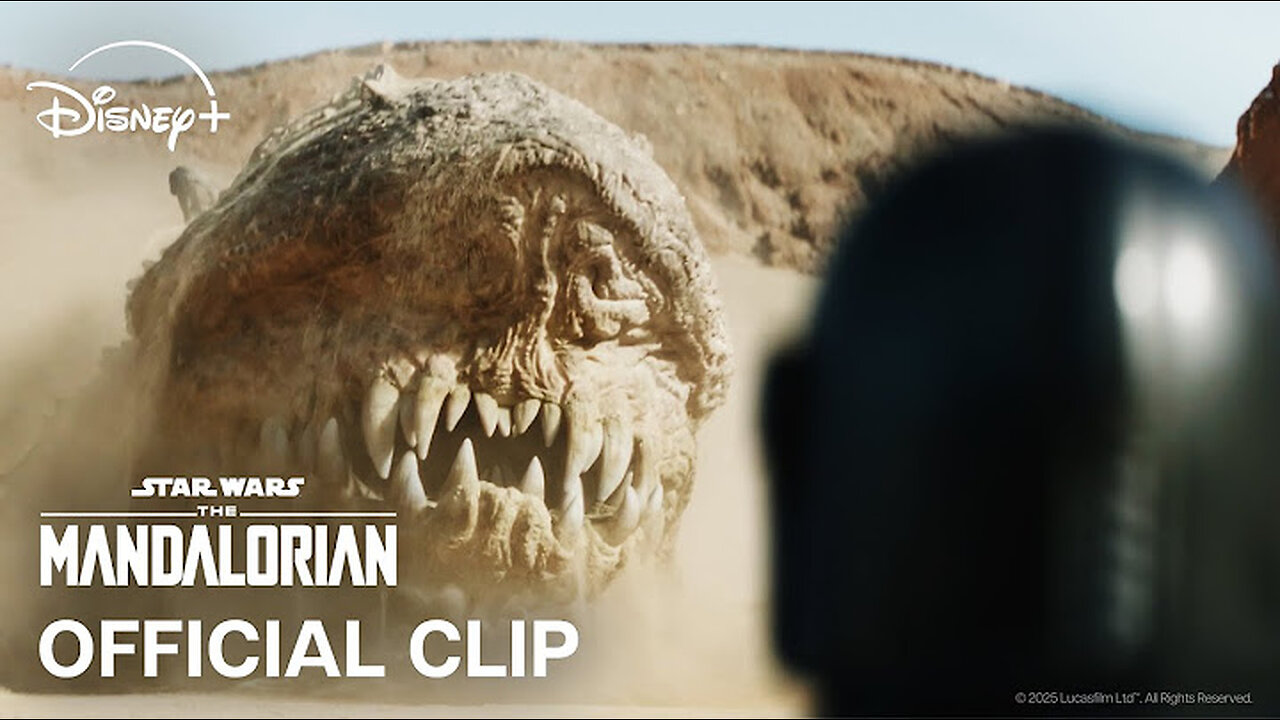 Din Djarin VS the Krayt Dragon | The Mandalorian | Official Clip