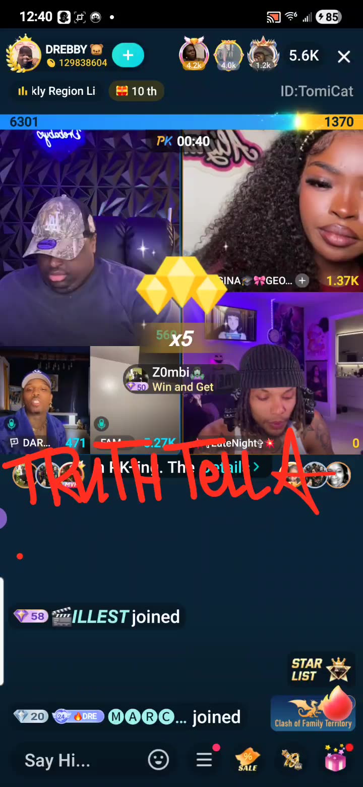 DREBABY, FAMOUSROYCE, DAREALSUPABIHH , LIYAH THE DOLL, FLOCKO & NOCAP TEAM PK