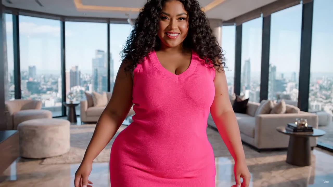 Chubby Girls BBW Model Luxury Hotel AI Viral Curvy Fashion Woman African beauty
