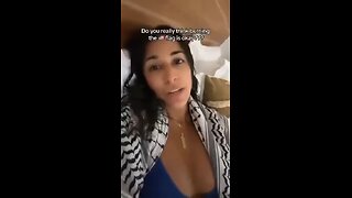 Muslim Palestinian woman living in the US: "Burning the American flag is such a beautiful sight"