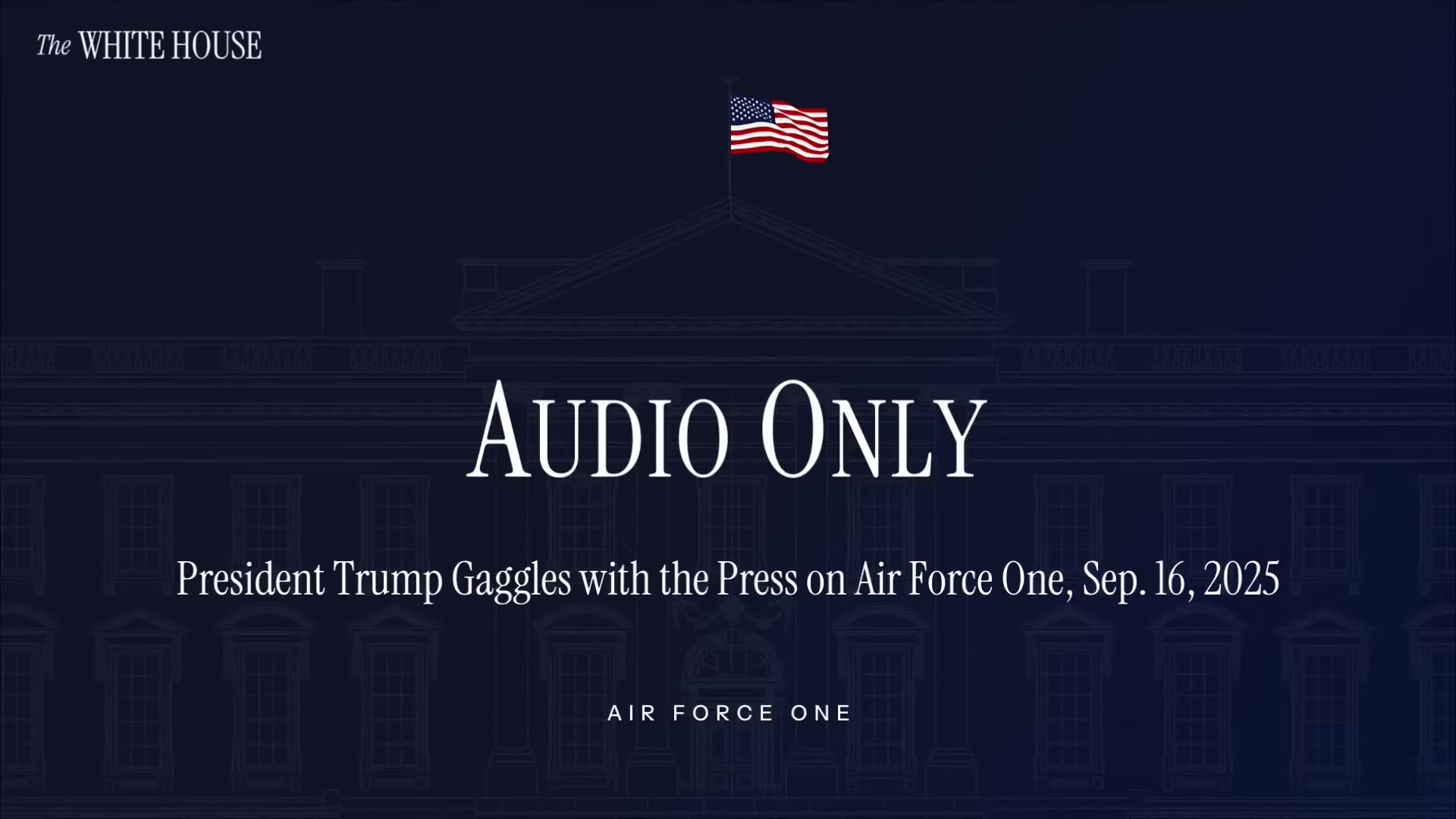 President Trump Gaggles with the Press on Air Force One, Sep. 16, 2025