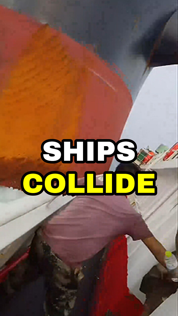 Cargo ship slams into fishing boat thumbnail