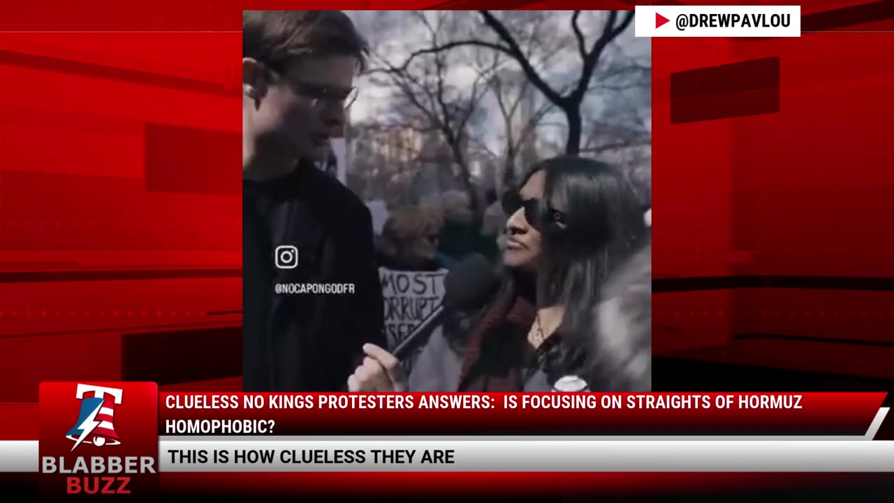 Clueless No Kings Protesters Answers:  Is Focusing on Straights Of Hormuz Homophobic?