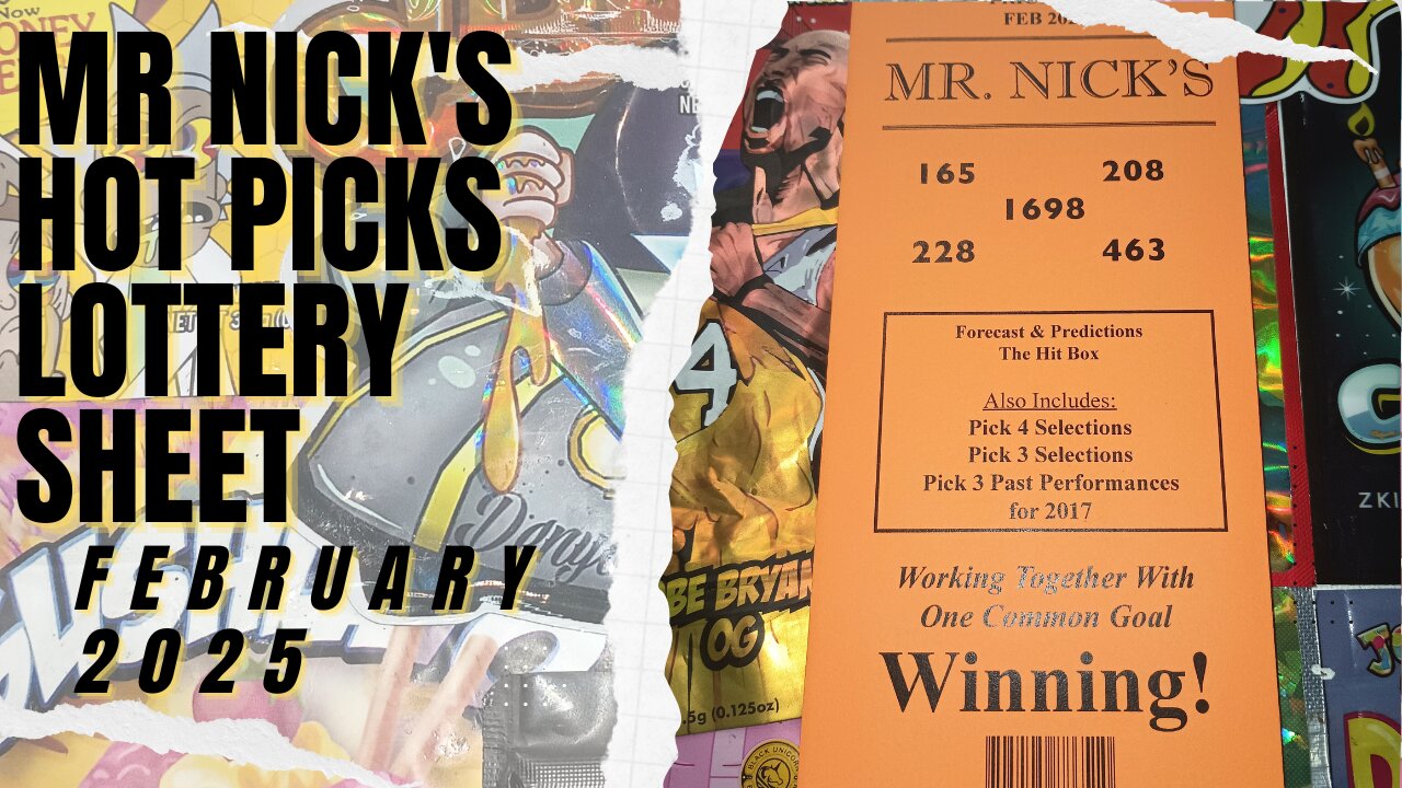 Mr Nicks Hot Picks Monthly Lottery Sheet February 2025 Lottery Suggestions