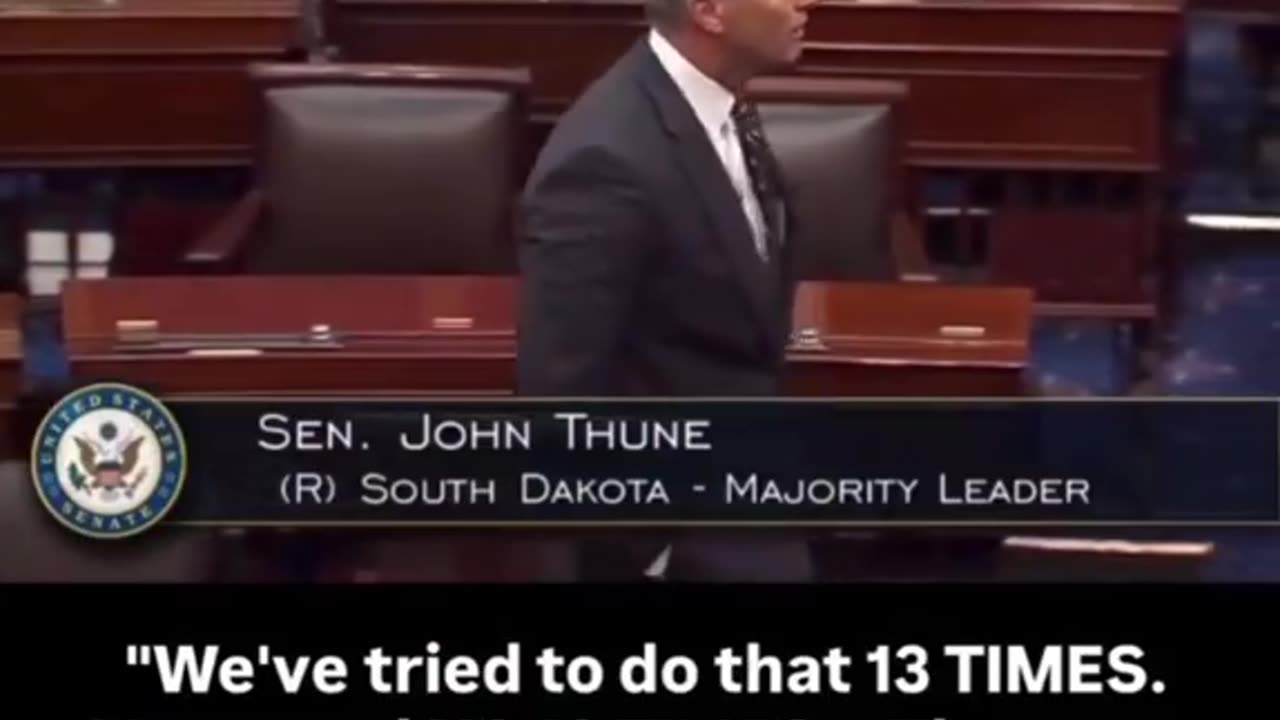 John Thune confronting the dems who are keeping the govt closed